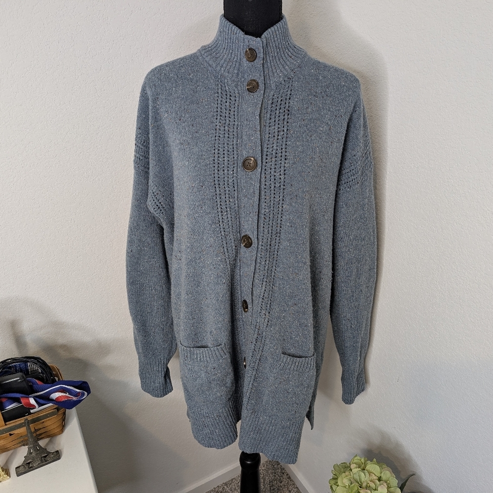 💘 Royal Robbins merino wool button front cardigan L - Picture 8 of 12